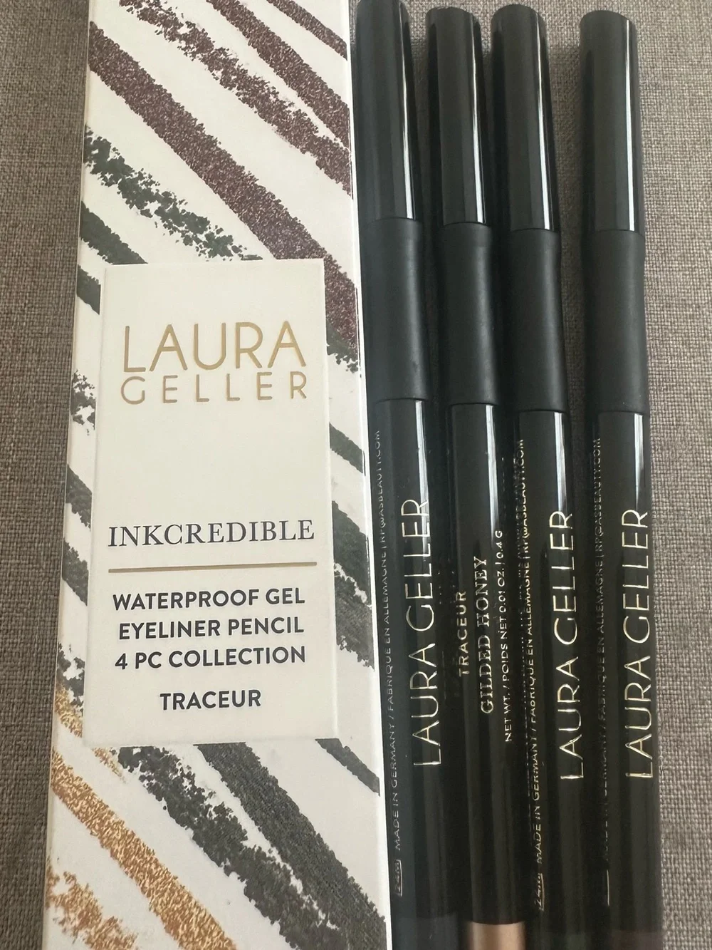 Laura Geller Inkcredible Waterproof Gel Eyeliner 4 piece Set